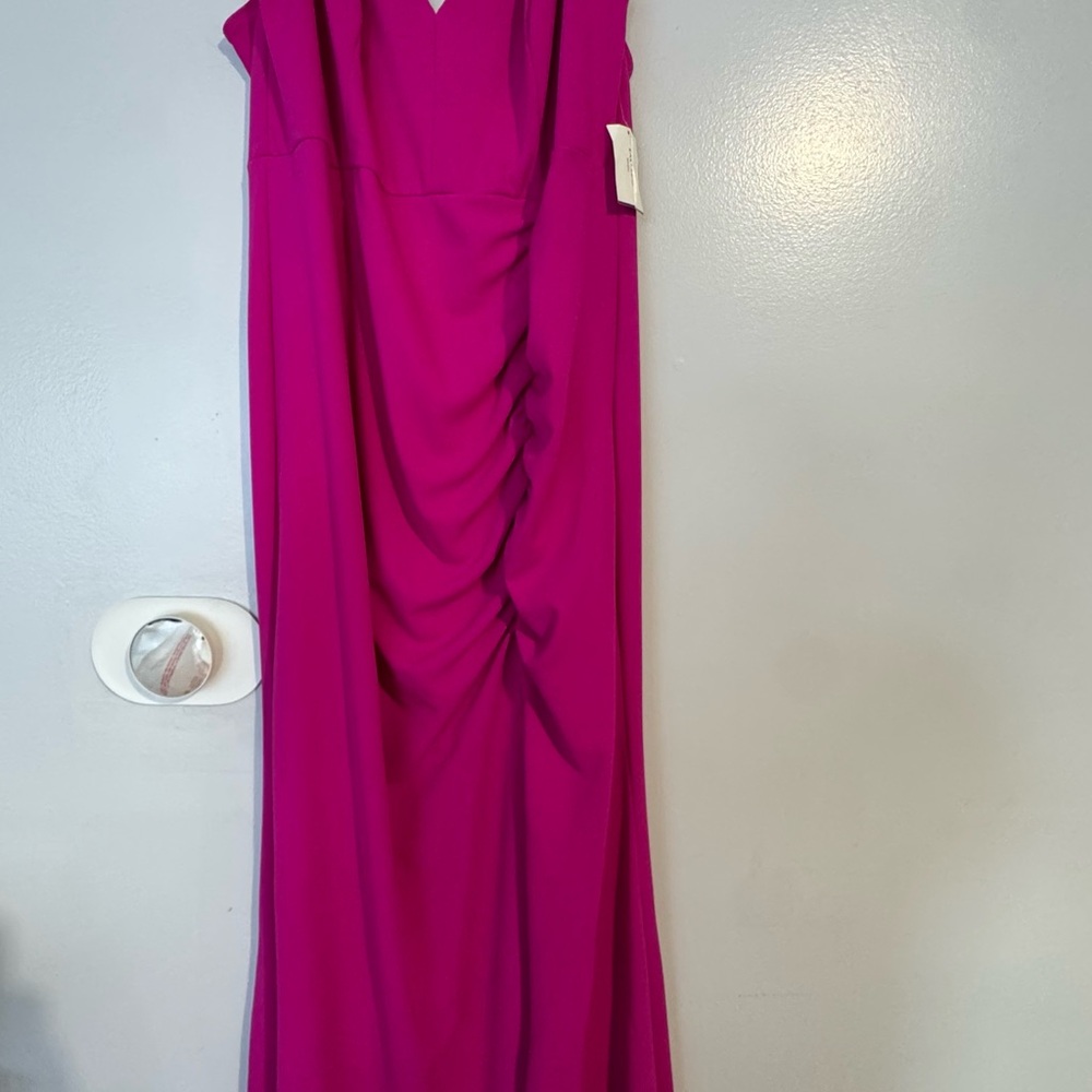 Elegant Fuchsia Pink Evening Gown